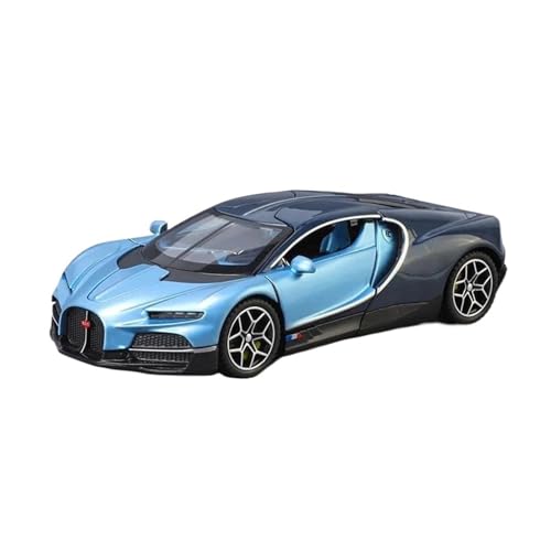 ZHRDWE Modellauto Metall 1/32 Für Bugatti Tourbillon Legierung Sport Auto Modell Diecast Metall Miniatur Voiture Geschenk Jungen Und Jugendliche Spielzeugauto(Blau) von ZHRDWE