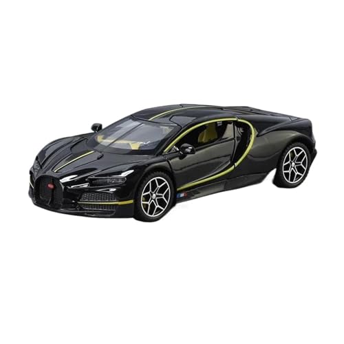 ZHRDWE Modellauto Metall 1/32 Für Bugatti Tourbillon Legierung Sport Auto Modell Diecast Metall Miniatur Voiture Geschenk Jungen Und Jugendliche Spielzeugauto(Schwarz) von ZHRDWE