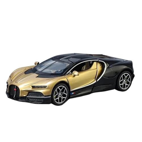 ZHRDWE Modellauto Metall 1/32 Für Bugatti Tourbillon Legierung Sport Auto Modell Diecast Metall Miniatur Voiture Geschenk Jungen Und Jugendliche Spielzeugauto(Yellow) von ZHRDWE