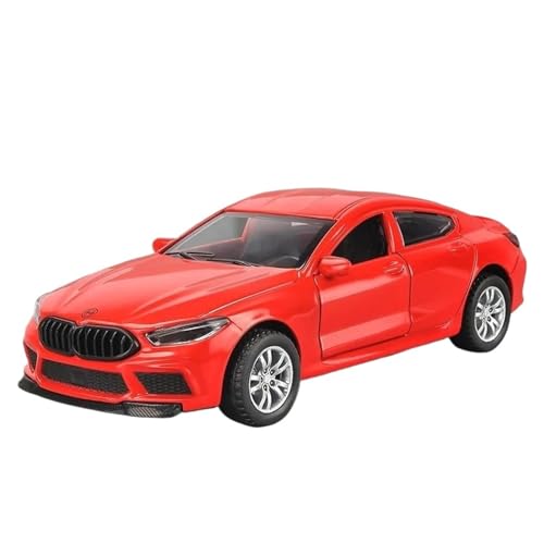 ZHRDWE Modellauto Metall 1/32 Für Coupe M8 MH8 Druckguss-Modellauto Spielzeug Sammlerstück Sound Licht Indoor Und Outdoor Gaming Spielzeugauto(Rot) von ZHRDWE