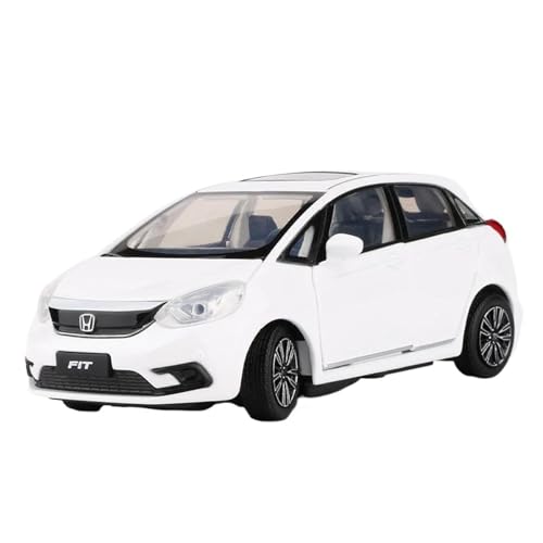 ZHRDWE Modellauto Metall 1/32 Für Honda Fit Legierung Automodell Spielzeug Druckgussfahrzeuge Weihnachtsgeburtstagsgeschenk Für Alte Jungen Mädchen Spielzeugauto(White) von ZHRDWE