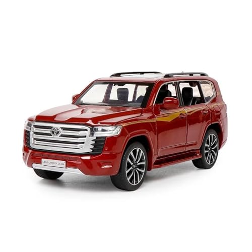 ZHRDWE Modellauto Metall 1/32 Für Toyota Land Cruiser LC300 ZX Prado SUV Fahrzeugspielzeug Indoor- Und Outdoor-Gaming Spielzeugauto(Rot) von ZHRDWE