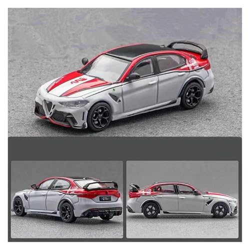 ZHRDWE Modellauto Metall 1/64 Für Alfa Romeo Giulia GTAm Modell Druckguss Fahrzeuge Modell Auto Ornament Sammler Geschenk Spielzeugauto(White) von ZHRDWE