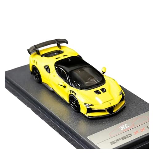 ZHRDWE Modellauto Metall 1/64 Für Ferrari SF90 XX Stradale Legierung Modell Autos Statische Sammler Druckguss Fahrzeug Spielzeug Hobby Geschenke Weiß Spielzeugauto(Yellow) von ZHRDWE