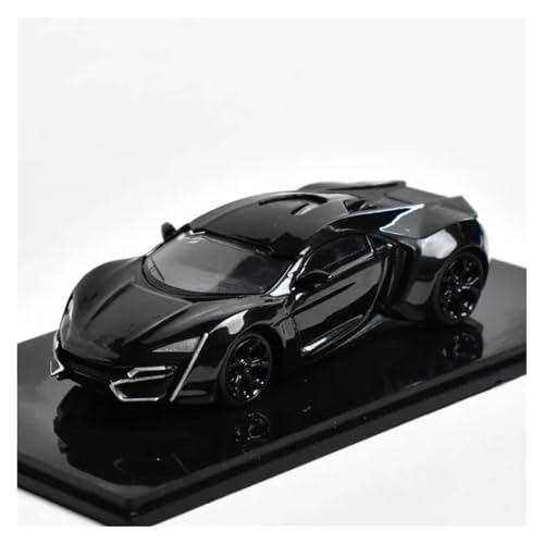 ZHRDWE Modellauto Metall 1/64 Für Lykan Sport Auto Legierung Modell Druckguss Fahrzeug Spielzeug Kunst Dekoration Hobby Geschenke Spielzeugauto(Black 2) von ZHRDWE