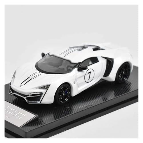 ZHRDWE Modellauto Metall 1/64 Für Lykan Sport Auto Legierung Modell Druckguss Fahrzeug Spielzeug Kunst Dekoration Hobby Geschenke Spielzeugauto(White 1) von ZHRDWE