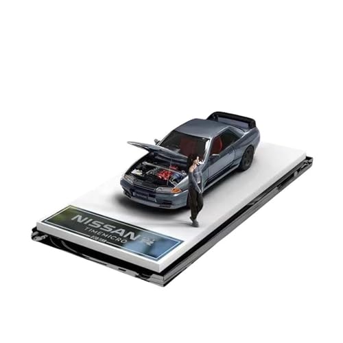 ZHRDWE Modellauto Metall 1/64 Für Nissan GT-R R32 Legierung Modell Autos Sammeln Souvenir Druckguss Fahrzeug Spielzeug Hobby Geschenke Spielzeugauto(Gray) von ZHRDWE