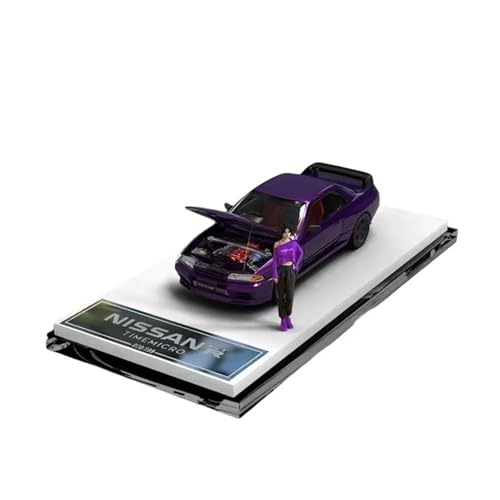 ZHRDWE Modellauto Metall 1/64 Für Nissan GT-R R32 Legierung Modell Autos Sammeln Souvenir Druckguss Fahrzeug Spielzeug Hobby Geschenke Spielzeugauto(Purple) von ZHRDWE