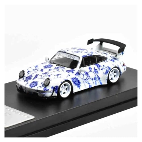 ZHRDWE Modellauto Metall 1/64 Für Porsche RWB 993 964 Blau Und Weiß Metall Modell Autos Druckguss Fahrzeug Spielzeug Klassische Sammlung Geschenk Spielzeugauto(White964) von ZHRDWE