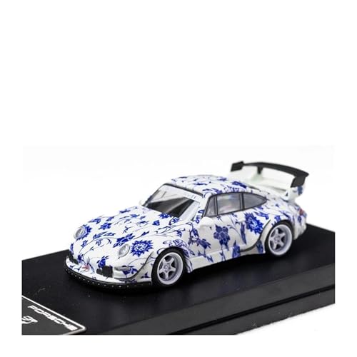 ZHRDWE Modellauto Metall 1/64 Für Porsche RWB 993 964 Blau Und Weiß Metall Modell Autos Druckguss Fahrzeug Spielzeug Klassische Sammlung Geschenk Spielzeugauto(White993) von ZHRDWE