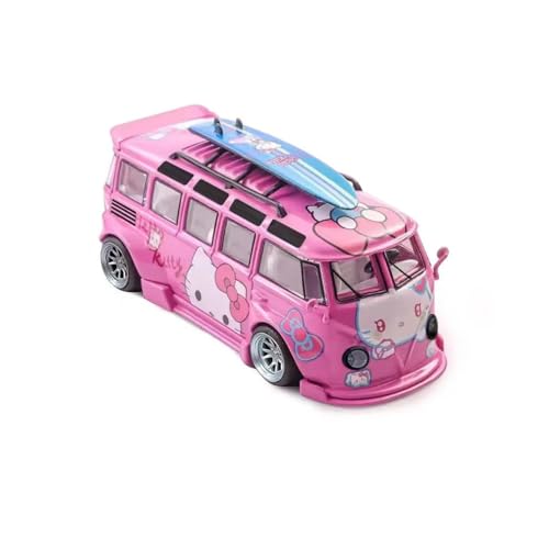 ZHRDWE Modellauto Metall 1/64 Für Volkswagen T1 Bus Druckguss Metall Modell Spielzeug Van Fahrzeuge Spielzeug Party Souvenirs Spielzeugauto(Rosa) von ZHRDWE