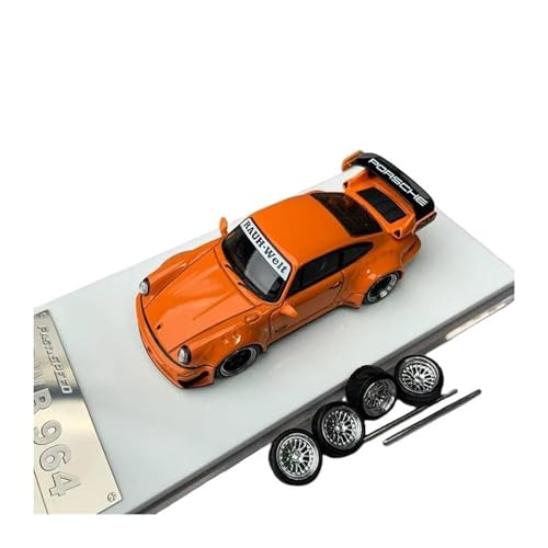 ZHRDWE Modellauto Metall 1/64 RWB 964 LBWK Legierung Rennwagen Druckguss Metall Spielzeug Supercar Modell Fahrzeuge Spielzeug Für Jungen Geschenk Spielzeugauto(Orange) von ZHRDWE