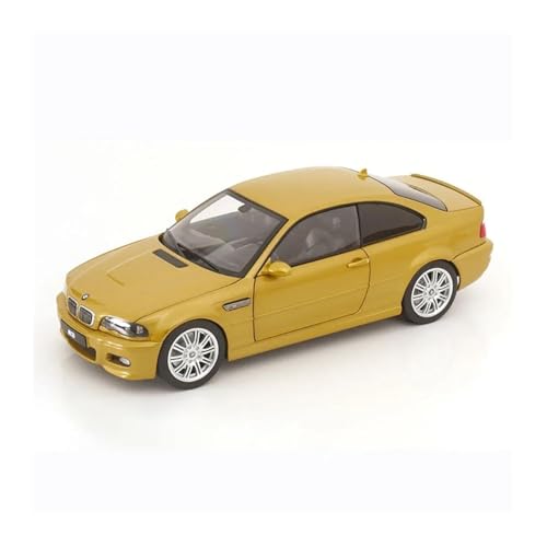 ZHRDWE Modellauto Metall 1:18 Für BMW M3 CSL E46 2003 M3 2000 Druckgussfahrzeug Modellauto Spielzeug Show Sammlung(Yellow) von ZHRDWE