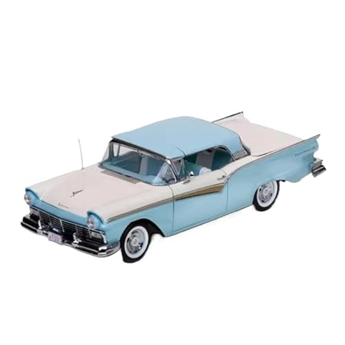 ZHRDWE Modellauto Metall 1:18 Für Fairlane 1957 Legierung Klassische Auto Modell Hobby Sammlung Spielzeug Klassische Dekoration Geschenk Spielzeugauto(Blau) von ZHRDWE