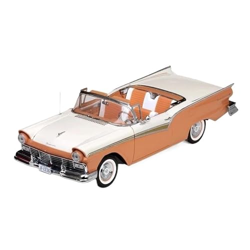 ZHRDWE Modellauto Metall 1:18 Für Fairlane 1957 Legierung Klassische Auto Modell Hobby Sammlung Spielzeug Klassische Dekoration Geschenk Spielzeugauto(Orange) von ZHRDWE