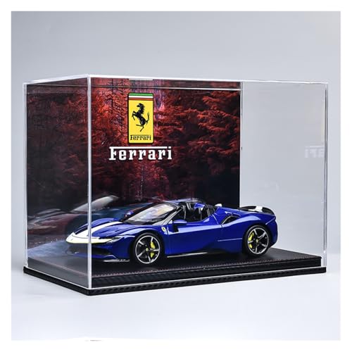 ZHRDWE Modellauto Metall 1:18 Für Ferrar SF90 Diecast Cars Sammlung Fahrzeug Ornamente Enthusiasten Geschenk(Blue-A) von ZHRDWE