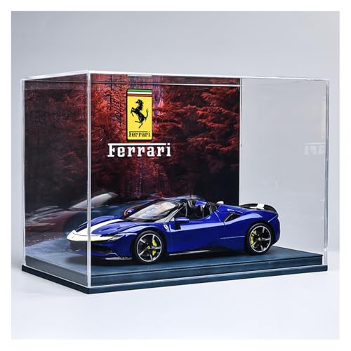 ZHRDWE Modellauto Metall 1:18 Für Ferrar SF90 Diecast Cars Sammlung Fahrzeug Ornamente Enthusiasten Geschenk(Blue-B) von ZHRDWE