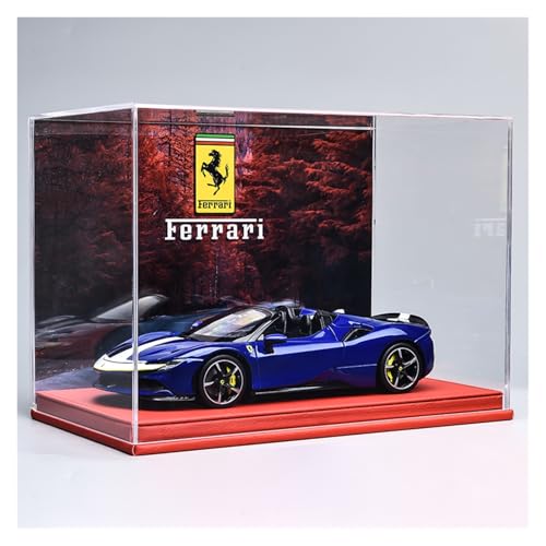 ZHRDWE Modellauto Metall 1:18 Für Ferrar SF90 Diecast Cars Sammlung Fahrzeug Ornamente Enthusiasten Geschenk(Blue-C) von ZHRDWE