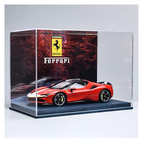 ZHRDWE Modellauto Metall 1:18 Für Ferrar SF90 Diecast Cars Sammlung Fahrzeug Ornamente Enthusiasten Geschenk(Red-D) von ZHRDWE