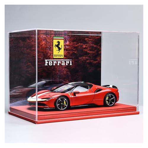 ZHRDWE Modellauto Metall 1:18 Für Ferrar SF90 Diecast Cars Sammlung Fahrzeug Ornamente Enthusiasten Geschenk(Red-F) von ZHRDWE