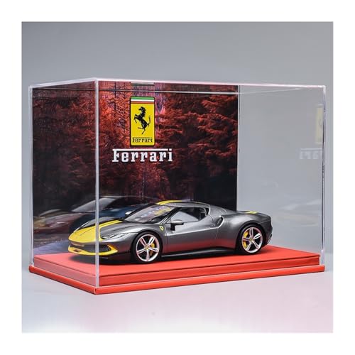 ZHRDWE Modellauto Metall 1:18 Für Ferrari 296 Metall Spielzeug Auto Modell Sammeln Display Dekoration Geschenke(Grey-A) von ZHRDWE