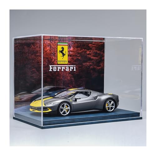 ZHRDWE Modellauto Metall 1:18 Für Ferrari 296 Metall Spielzeug Auto Modell Sammeln Display Dekoration Geschenke(Grey-B) von ZHRDWE