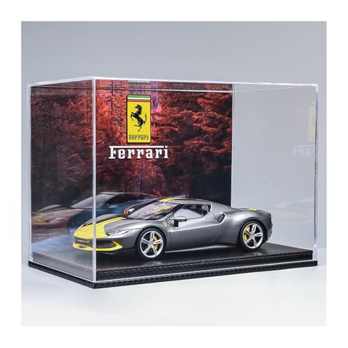 ZHRDWE Modellauto Metall 1:18 Für Ferrari 296 Metall Spielzeug Auto Modell Sammeln Display Dekoration Geschenke(Grey-C) von ZHRDWE