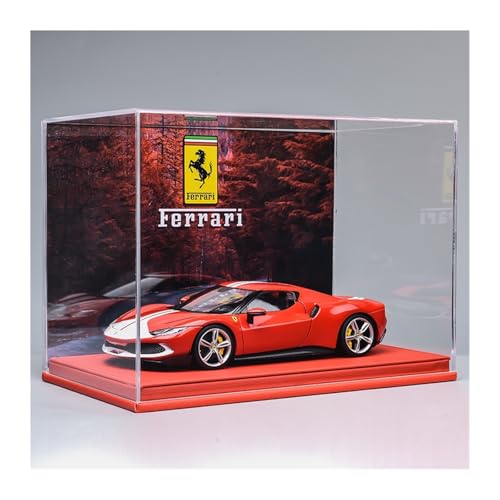 ZHRDWE Modellauto Metall 1:18 Für Ferrari 296 Metall Spielzeug Auto Modell Sammeln Display Dekoration Geschenke(Red-A) von ZHRDWE