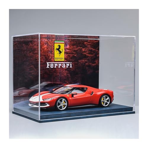 ZHRDWE Modellauto Metall 1:18 Für Ferrari 296 Metall Spielzeug Auto Modell Sammeln Display Dekoration Geschenke(Red-B) von ZHRDWE