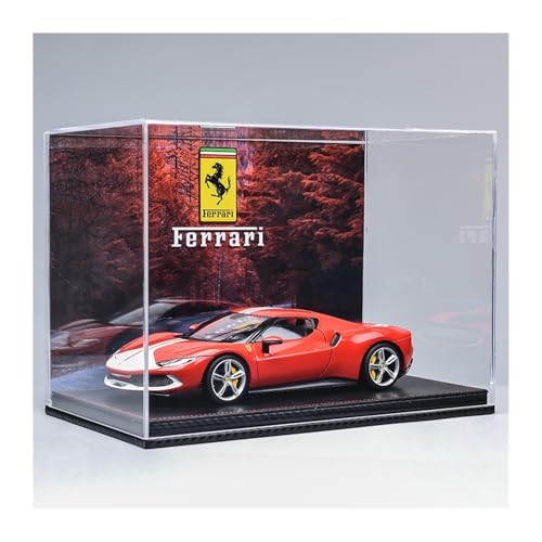 ZHRDWE Modellauto Metall 1:18 Für Ferrari 296 Metall Spielzeug Auto Modell Sammeln Display Dekoration Geschenke(Red-C) von ZHRDWE