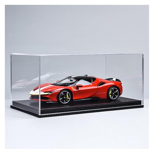 ZHRDWE Modellauto Metall 1:18 Für Ferrari SF90 Große Legierung Supercar Spielzeug Modell Kunst Ornament Sammlung(Red-A) von ZHRDWE