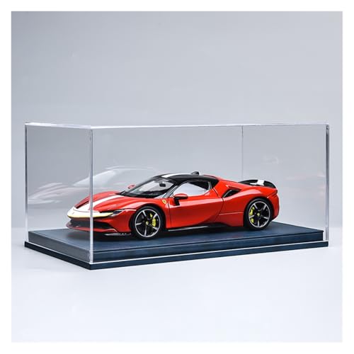 ZHRDWE Modellauto Metall 1:18 Für Ferrari SF90 Große Legierung Supercar Spielzeug Modell Kunst Ornament Sammlung(Red-B) von ZHRDWE