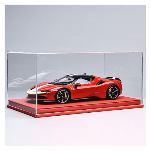 ZHRDWE Modellauto Metall 1:18 Für Ferrari SF90 Große Legierung Supercar Spielzeug Modell Kunst Ornament Sammlung(Red-C) von ZHRDWE