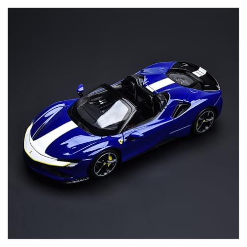 ZHRDWE Modellauto Metall 1:18 Für Ferrari SF90 Legierung Spielzeugauto Sammlung Fahrzeug Ornamente Enthusiasten Geschenk(Blue-A) von ZHRDWE