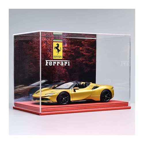 ZHRDWE Modellauto Metall 1:18 Für Ferrari SF90 Supercar Diecast Metall Legierung Modell Auto Sammler Fahrzeug Dekorative Desktop Geschenk(Yellow-A) von ZHRDWE