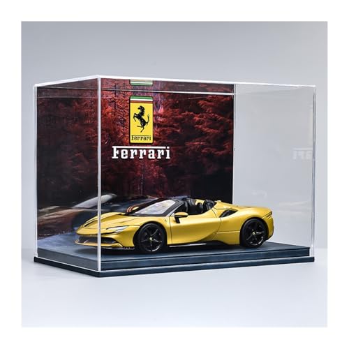ZHRDWE Modellauto Metall 1:18 Für Ferrari SF90 Supercar Diecast Metall Legierung Modell Auto Sammler Fahrzeug Dekorative Desktop Geschenk(Yellow-B) von ZHRDWE