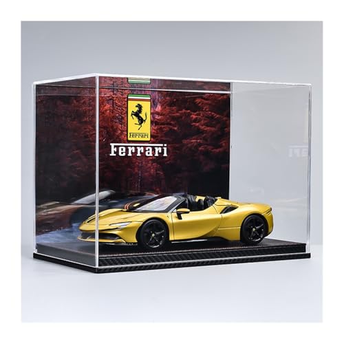 ZHRDWE Modellauto Metall 1:18 Für Ferrari SF90 Supercar Diecast Metall Legierung Modell Auto Sammler Fahrzeug Dekorative Desktop Geschenk(Yellow-C) von ZHRDWE