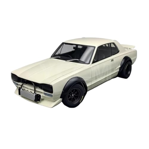 ZHRDWE Modellauto Metall 1:18 Für GTR Skyline KPGC10 Racing 1972 Legierung Sammeln Diecast Modell Auto Klassische Dekoration Geschenk Spielzeugauto(White) von ZHRDWE