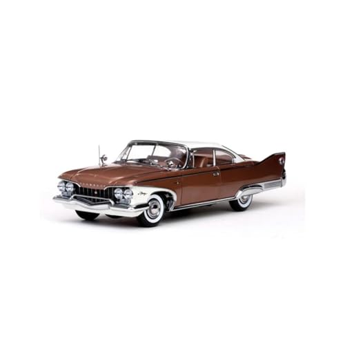 ZHRDWE Modellauto Metall 1:18 Für Große Skala Platin Plymouth 1960 Metall Druckguss Legierung Retro Auto Modell Hobby Sammlung Spielzeug Display Spielzeugauto(Coffee) von ZHRDWE