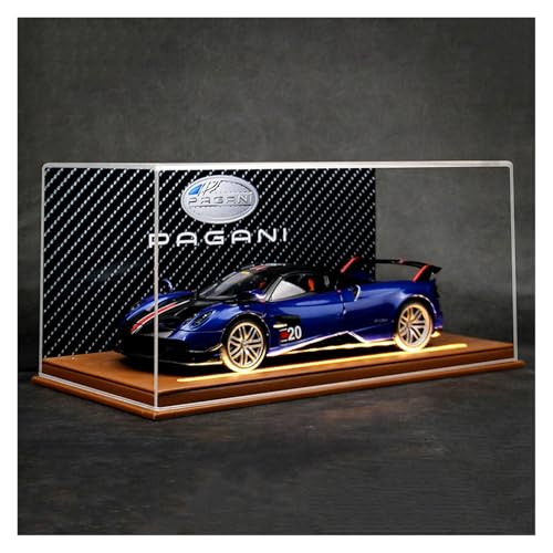 ZHRDWE Modellauto Metall 1:18 Für Pagani Huaya Acryl Display Box Legierung Fahrzeug Statische Sammlung Modell Auto Display Geschenk(Blau) von ZHRDWE