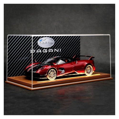 ZHRDWE Modellauto Metall 1:18 Für Pagani Huaya Acryl Display Box Legierung Fahrzeug Statische Sammlung Modell Auto Display Geschenk(Rot) von ZHRDWE
