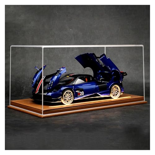 ZHRDWE Modellauto Metall 1:18 Für Pagani Huaya Acryl-Displaybox Legierung Fahrzeug Statische Sammlung Rennwagen Spielzeug Modell Display(Blau) von ZHRDWE