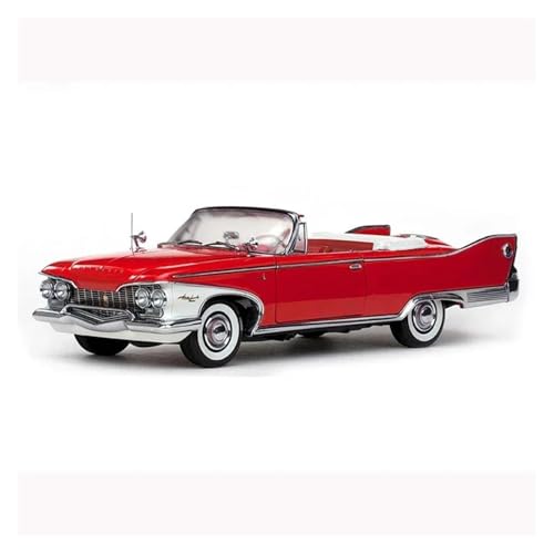 ZHRDWE Modellauto Metall 1:18 Für Plymouth 1960 Cabrio Diecast Legierung Spielzeug Vintage Modelle Fahrzeug Sammler Szene Ornamente Geschenke Spielzeugauto(Rot) von ZHRDWE