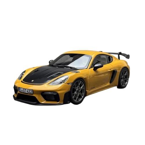 ZHRDWE Modellauto Metall 1:18 Für Porsche 911 GT4 Großes Modellauto Aus Legierung Spielzeug Sammlerstücke Druckgussfahrzeuge Geschenke Spielzeugauto(Yellow) von ZHRDWE