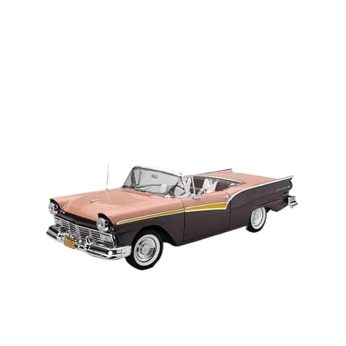 ZHRDWE Modellauto Metall 1:18 Skyliner 1957 Fairlane 500 Legierung Retro Modell Auto Display Fahrzeug Klassische Dekoration Sammlung Geschenk Spielzeugauto(Rosa) von ZHRDWE