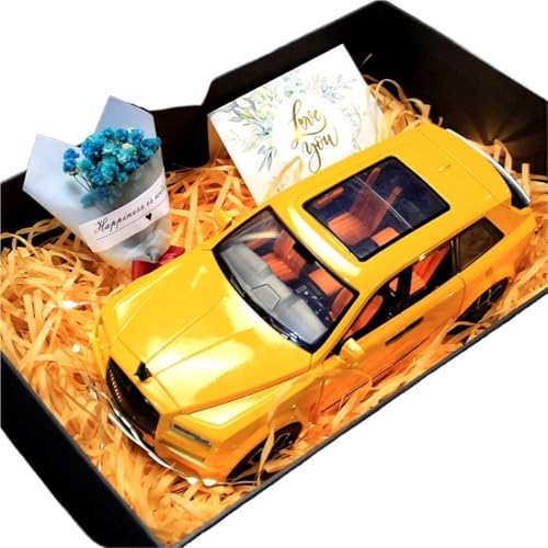 ZHRDWE Modellauto Metall 1:20 Für Rolls-Royce Cullinan SUV Luxus-Druckgussauto Aus Legierung Sammlung Dekoration Geschenk Spielzeug Display(Yellow) von ZHRDWE