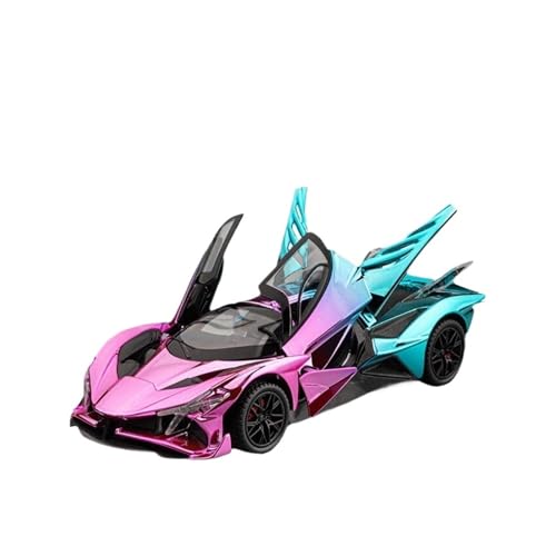 ZHRDWE Modellauto Metall 1:24 Für Apollo EVO Alloy Diecast Modellauto Sound Light Classic Collectibles Geburtstagsgeschenke(Blau) von ZHRDWE