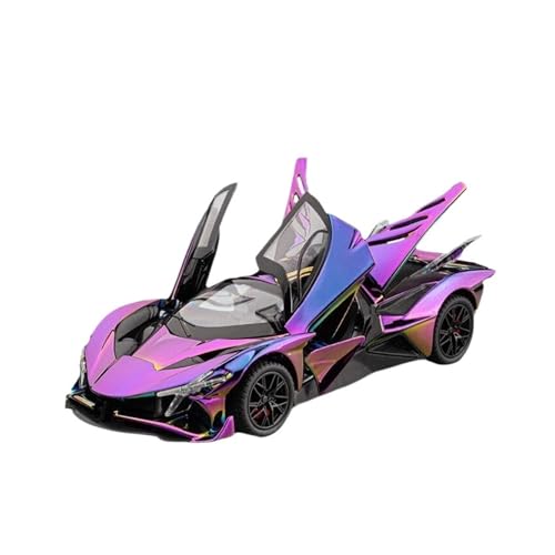 ZHRDWE Modellauto Metall 1:24 Für Apollo EVO Alloy Diecast Modellauto Sound Light Classic Collectibles Geburtstagsgeschenke(Purple) von ZHRDWE