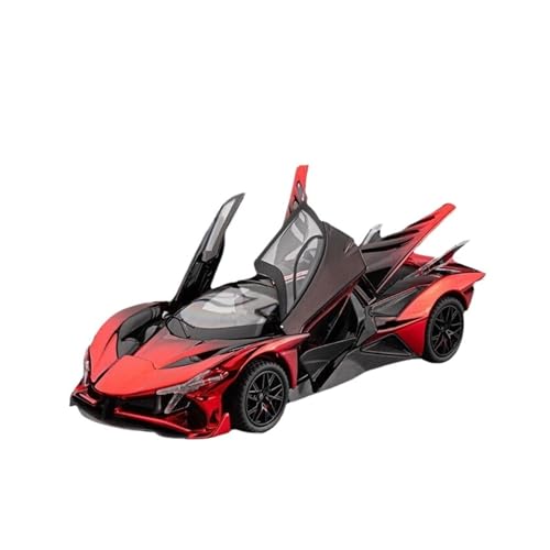 ZHRDWE Modellauto Metall 1:24 Für Apollo EVO Alloy Diecast Modellauto Sound Light Classic Collectibles Geburtstagsgeschenke(Rot) von ZHRDWE