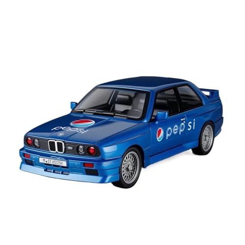 ZHRDWE Modellauto Metall 1:24 Für BMW M3 Malerei Oldtimer Druckguss Metall Modell Spielzeug Fahrzeuge Spielzimmer Outdoor Spaß Hobbys Geschenk Spielzeugauto(Blau) von ZHRDWE